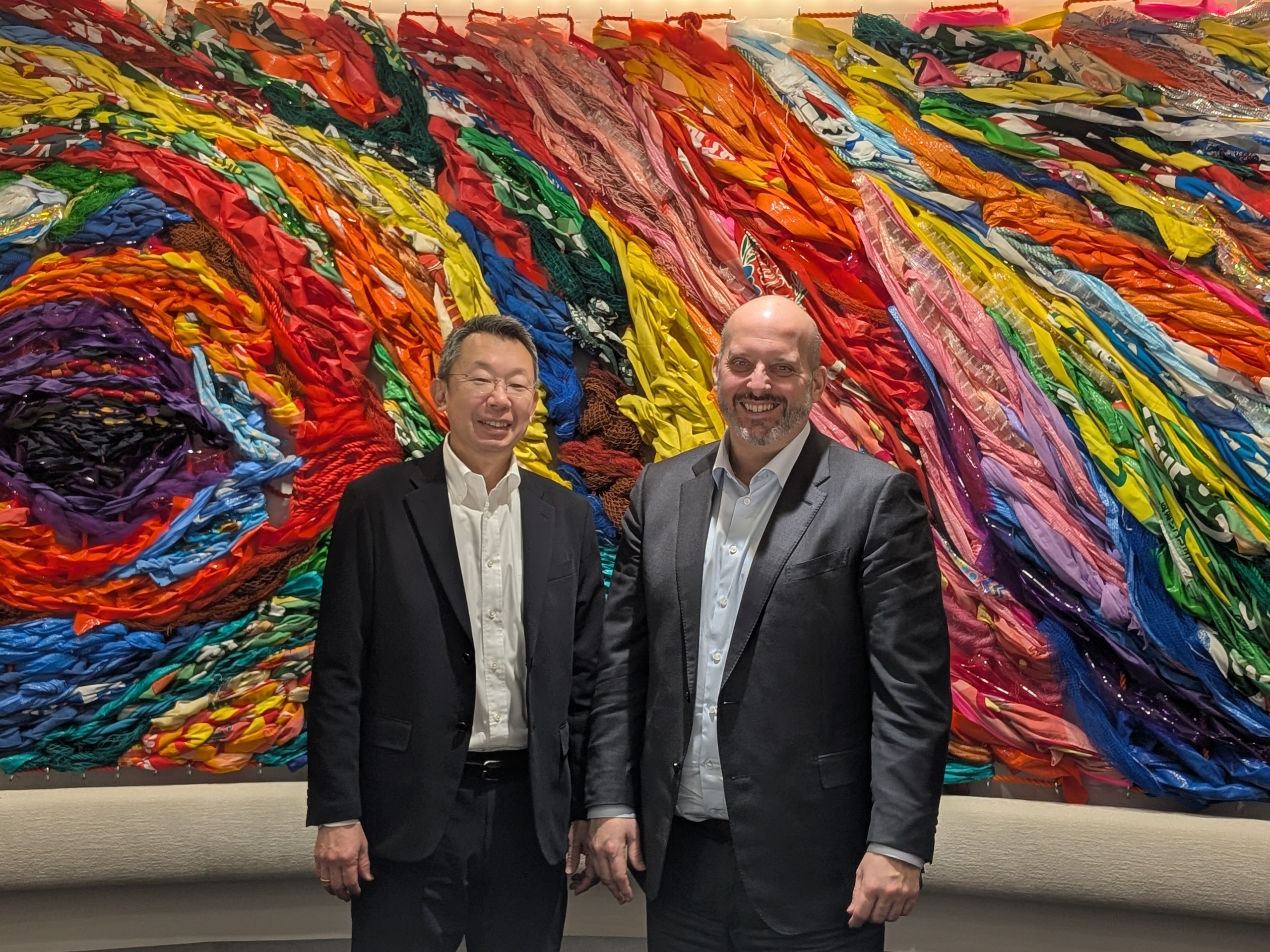 (Yo Nakagawa, Senior Executive Director of Monex Group,Inc. and Pascal St-Jean, President, CEO and Director of 3iQ Digital Holdings Inc.)